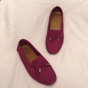 Pink suede driving Mocs